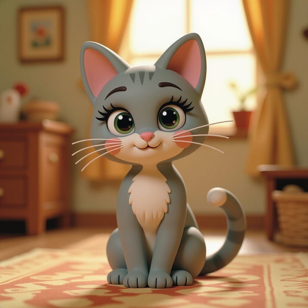 Aardman gromit styled cat