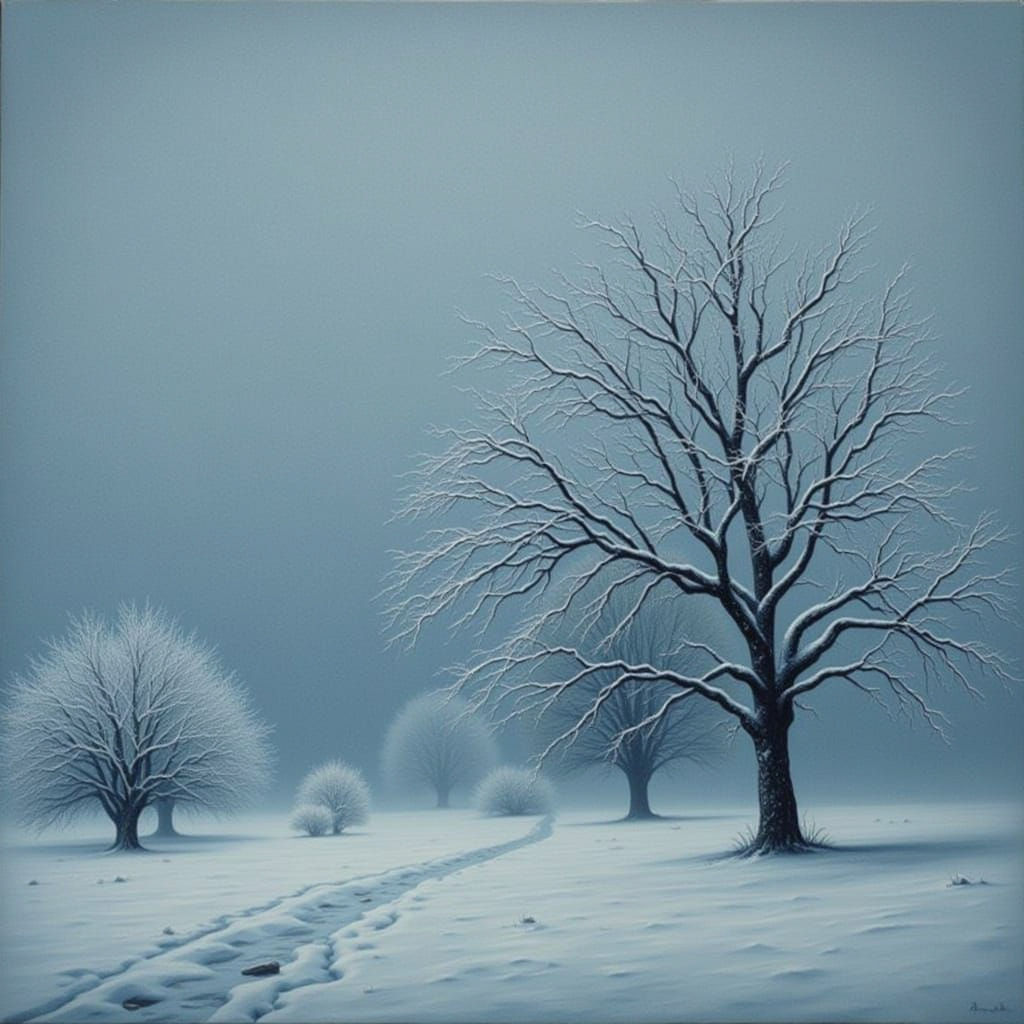 Almost Winter AI Art Landscape
