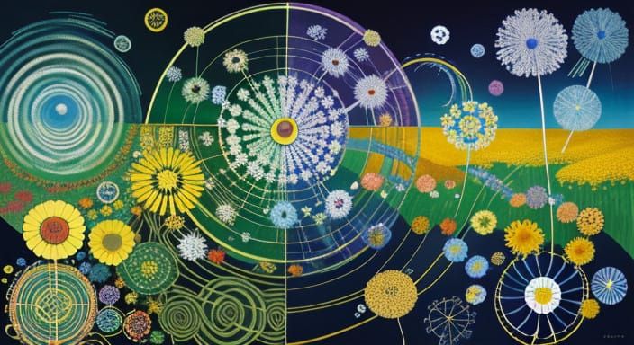 Kaleidoscopic Garden in Whimsical Style