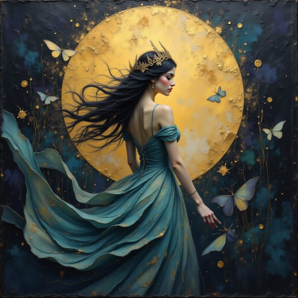 Moon Magic and Longing in Jewel-Toned Oil Paint