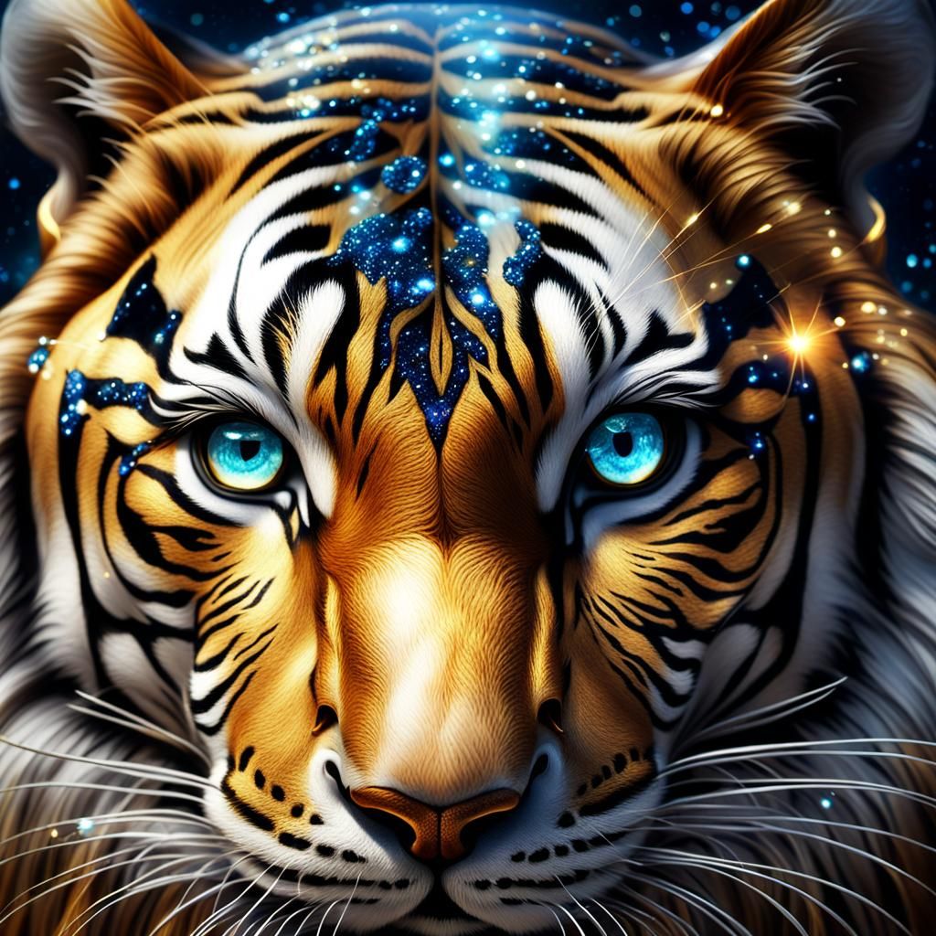 Tiger's Eye Gemstone with Sparkles: Fantasy Concept Art