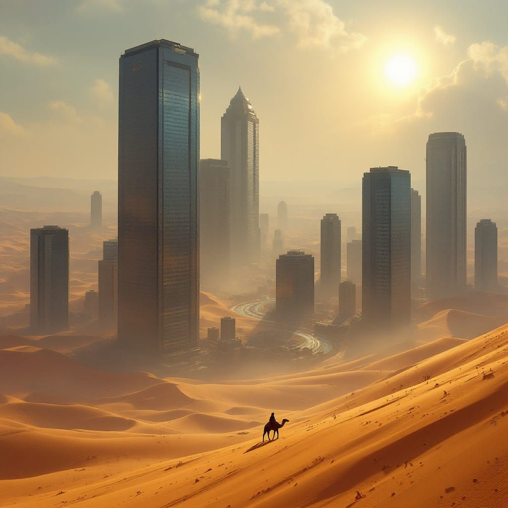 Los Angeles Transformed Into Sahara Desert Vista