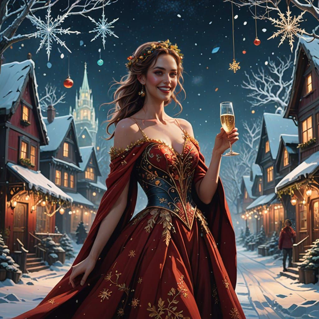 Breathtaking Fantasy Christmas Scene in Stunning 8K Resoluti...