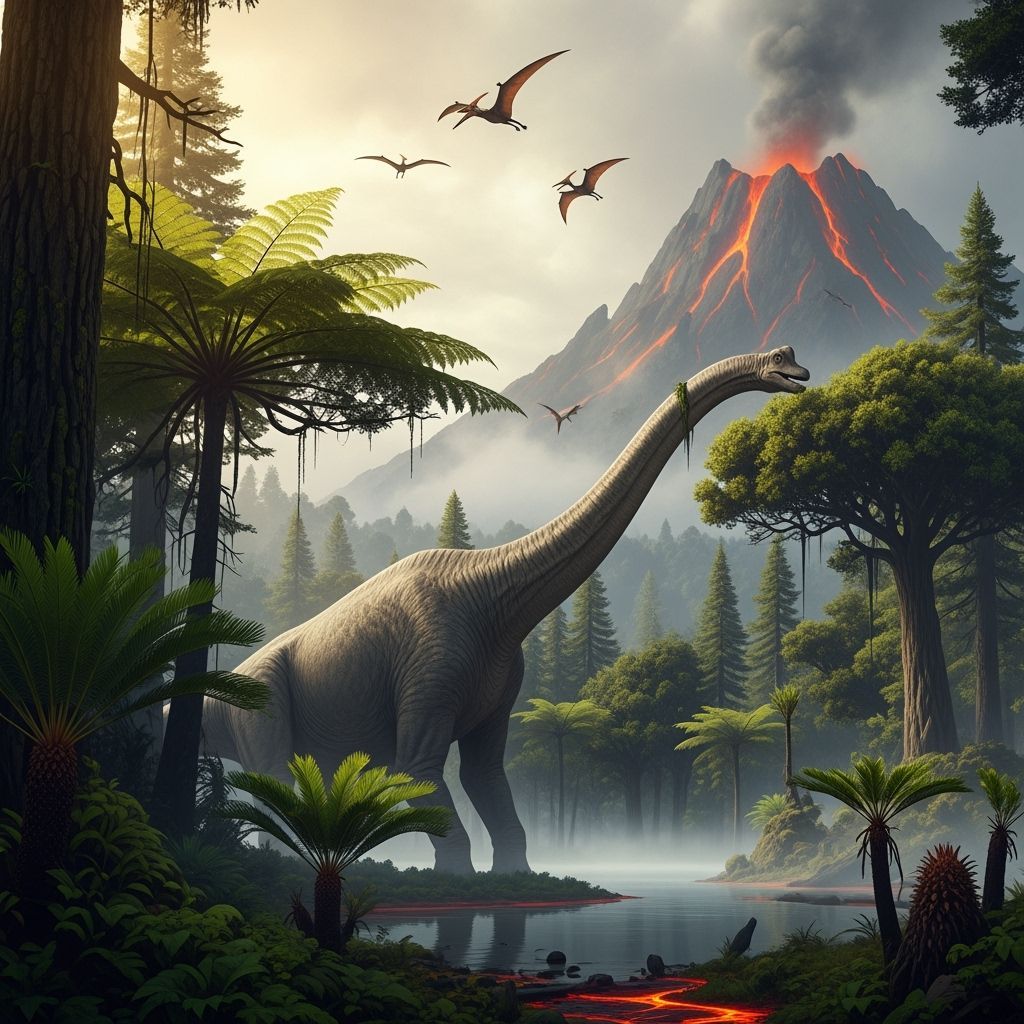 Brachiosaurus in Primeval Jurassic Forest