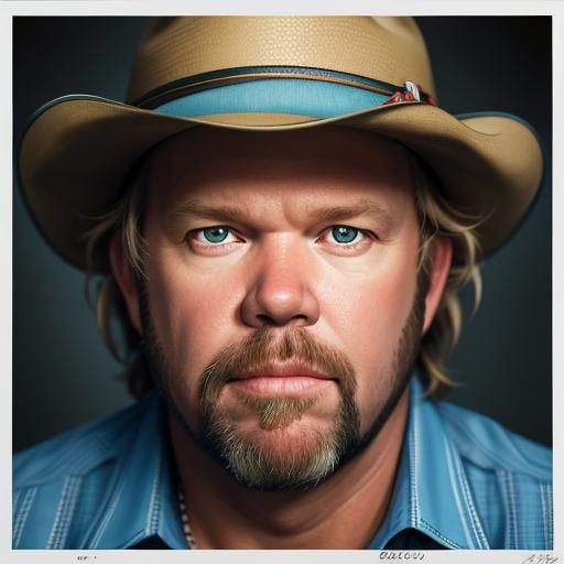 Toby Keith Portrait in Professional Photography Style