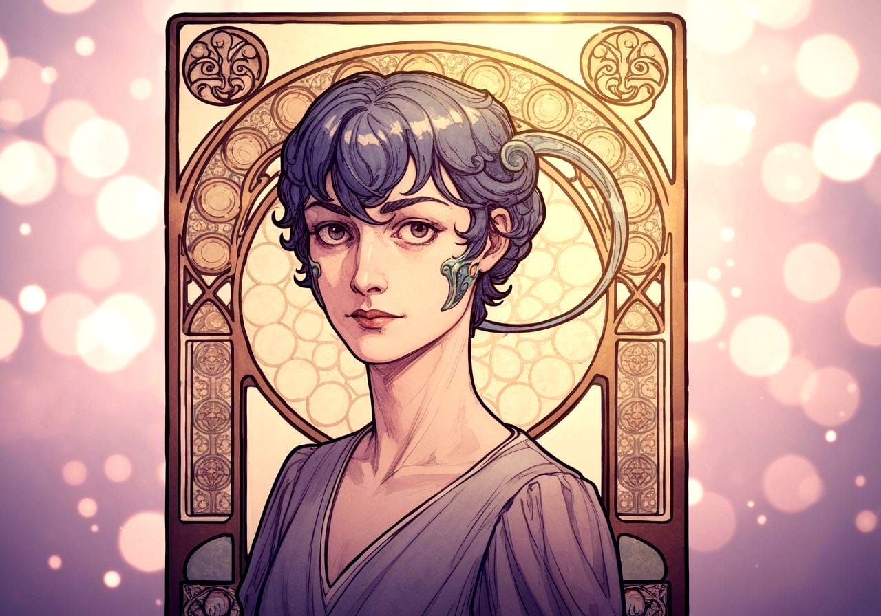 Porcelain Fairy Figurine in Art Nouveau Style