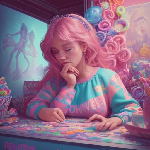 Hyperrealistic Candyland Art in Candy Style