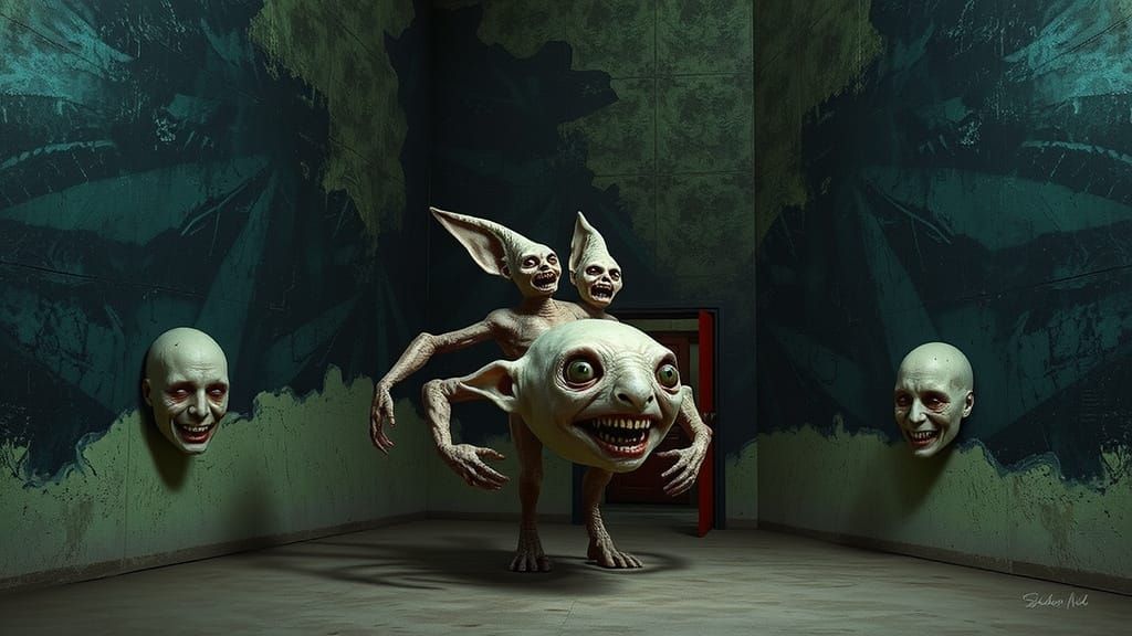 Eldritch Horror: Faceless Creature in Silent Hill Style