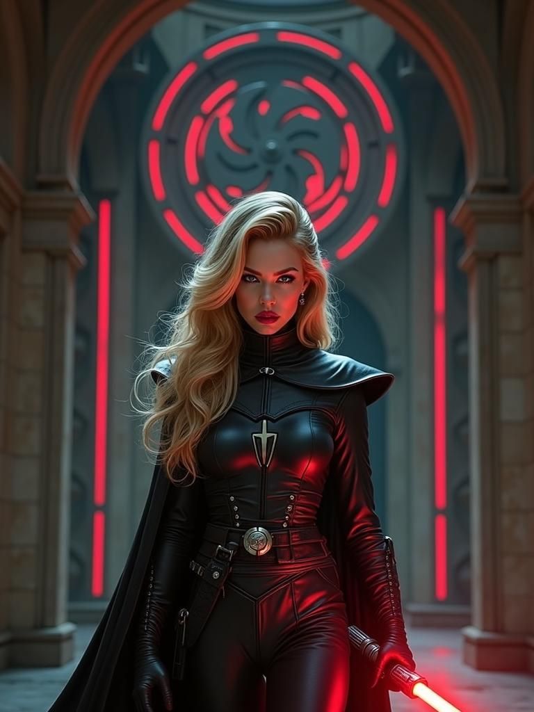 Darth Zannah: Sith Apprentice in Gothic Space Opera Style