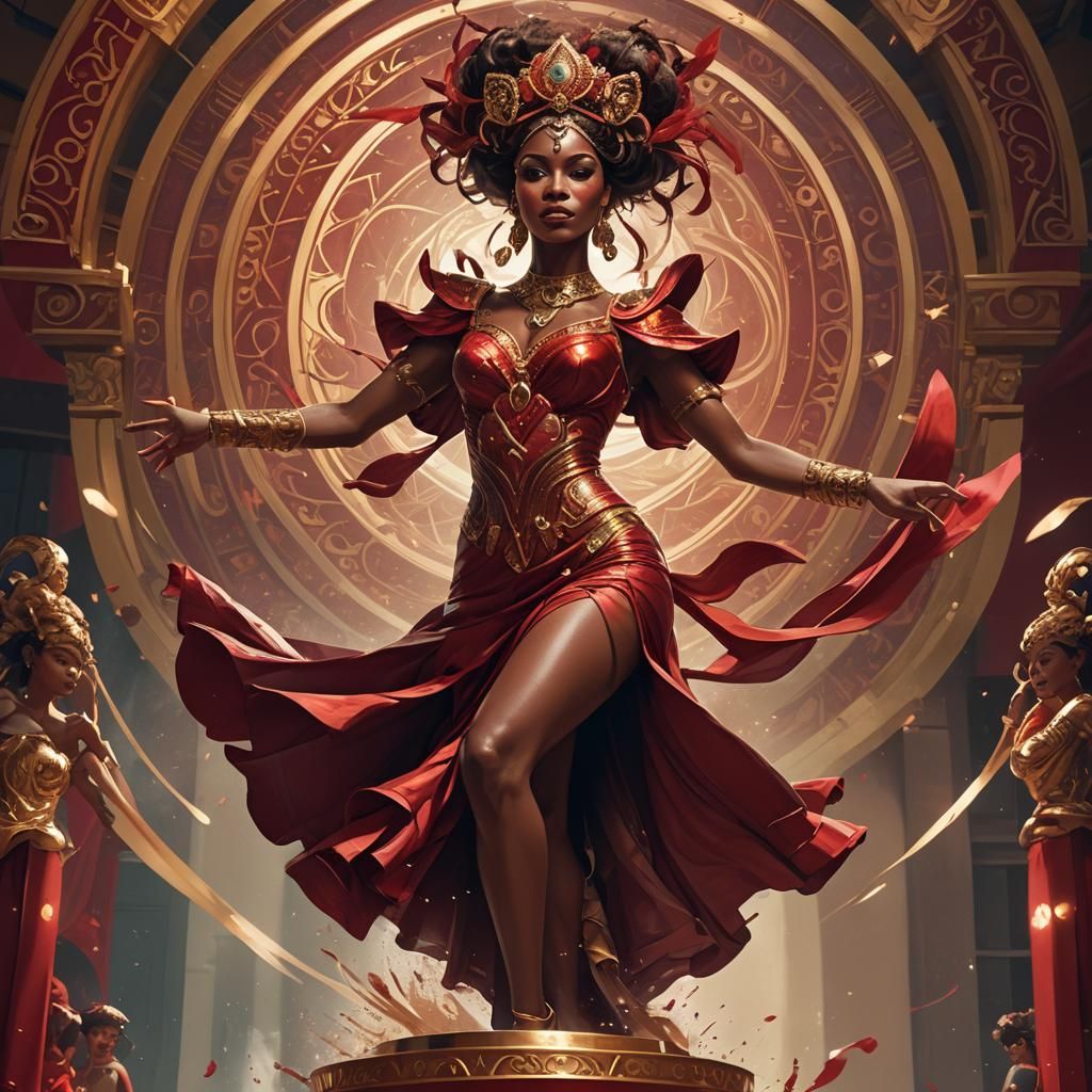 Dynamic Samba Dancer Portrait in Hyperdetailed Style