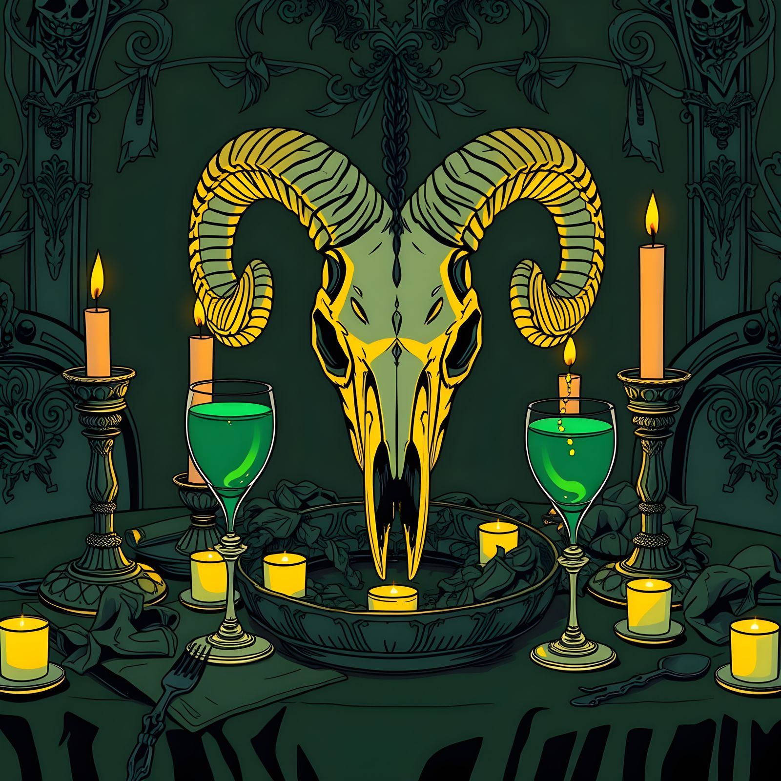 Surreal Still Life in the Style of an Airplane Safety Brochu...