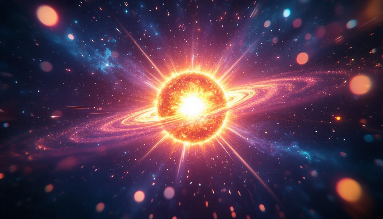 Psychedelic Supernova Explosion in Space