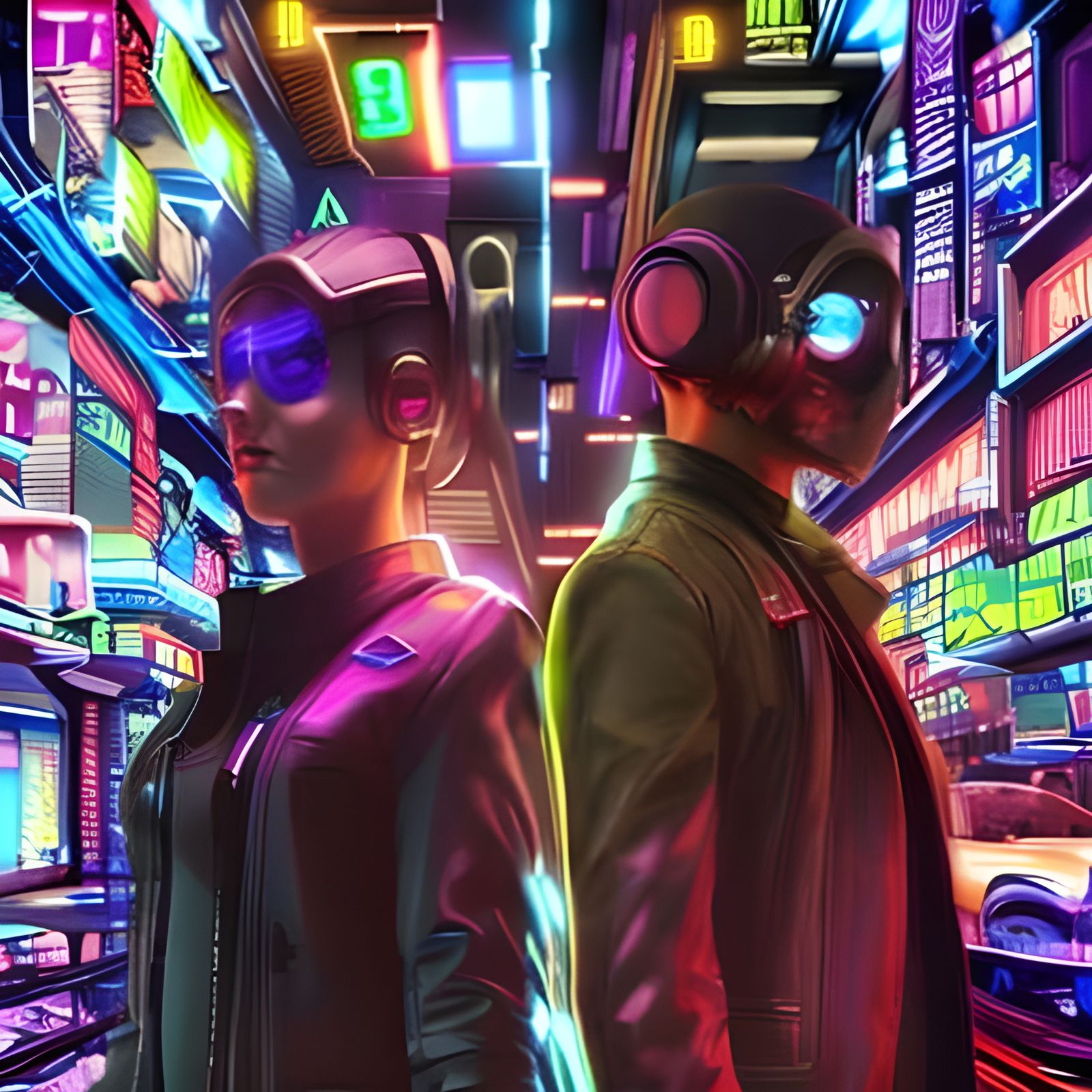 Cyberpunk Bonnie and Clyde VR Bank Heist