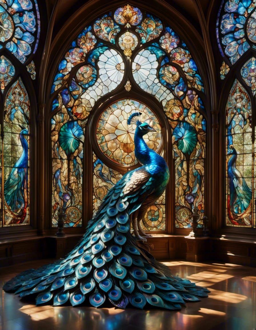 Iridescent Peacock: A Fantasy Art Creation