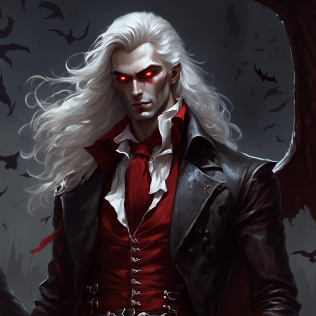 Vampire Man with Red Vest and Wings