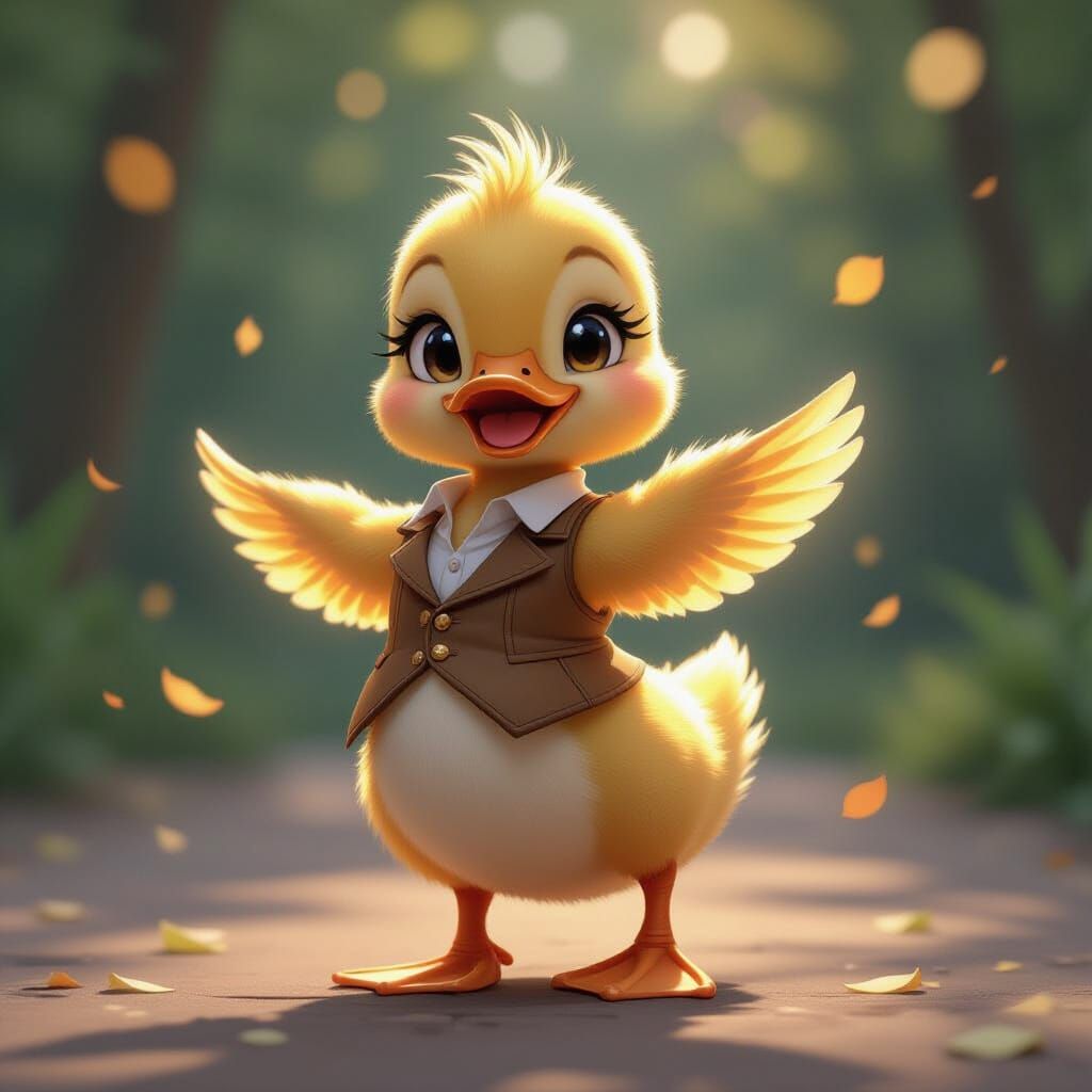 Duckling's Jazz Dance: 3D Anime Art