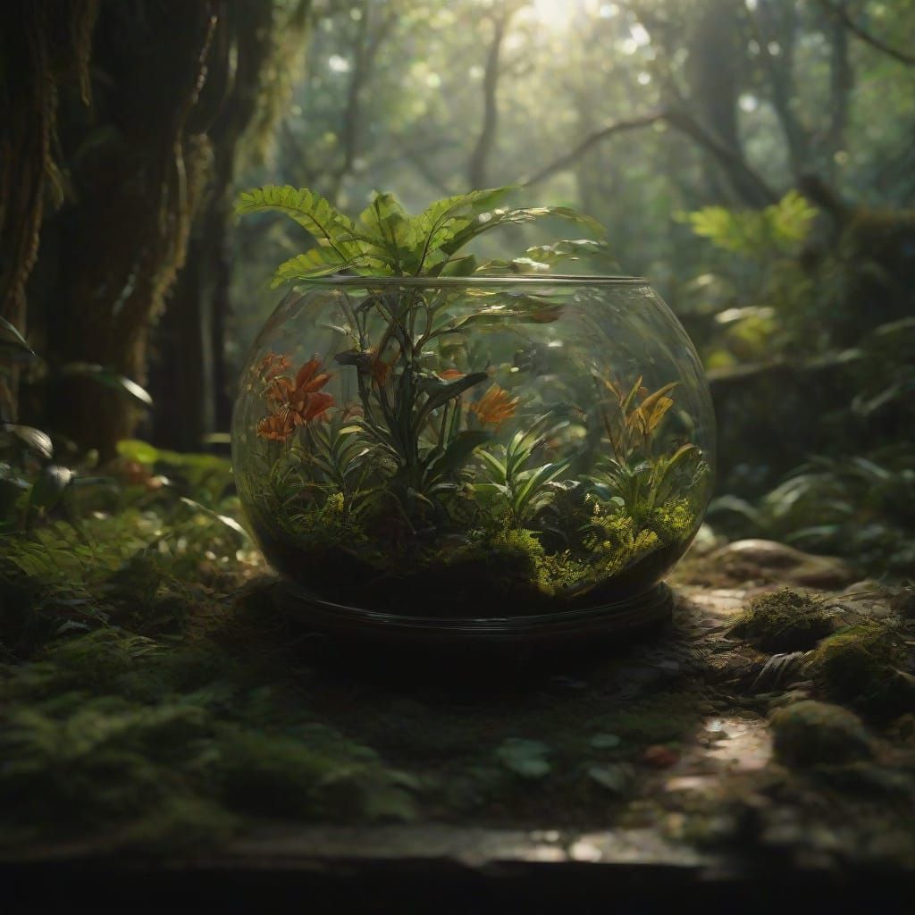 Golden Hour Terrarium Wonderland