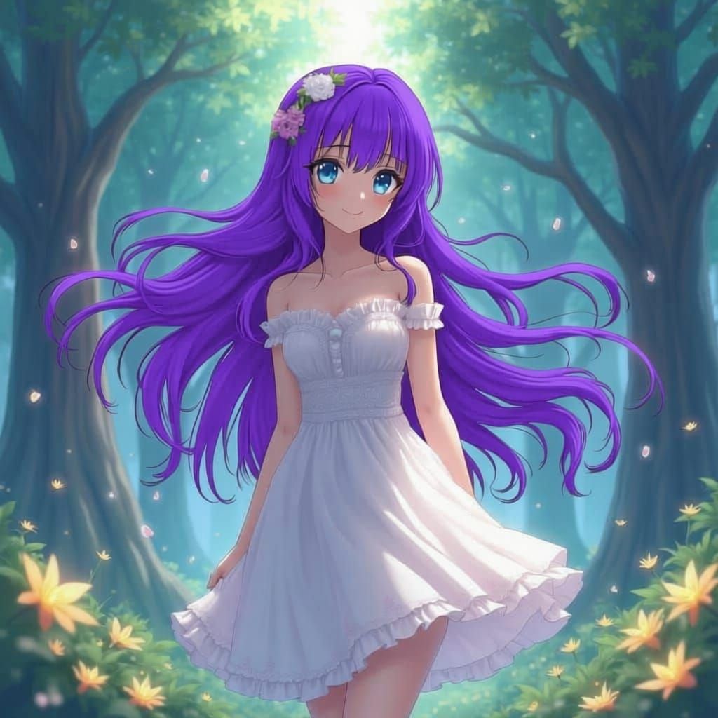 Beautiful Anime Girl Portrait