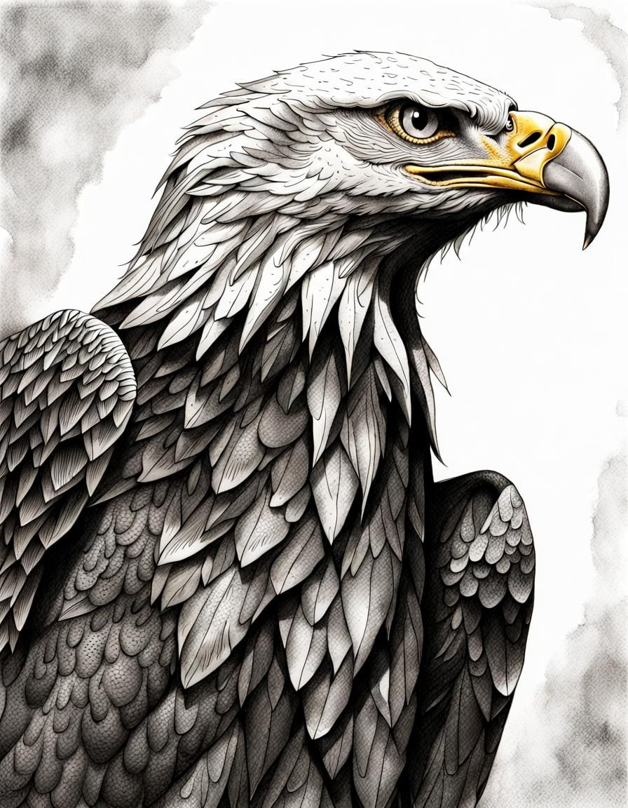 Eagle Drawing  - Lineart