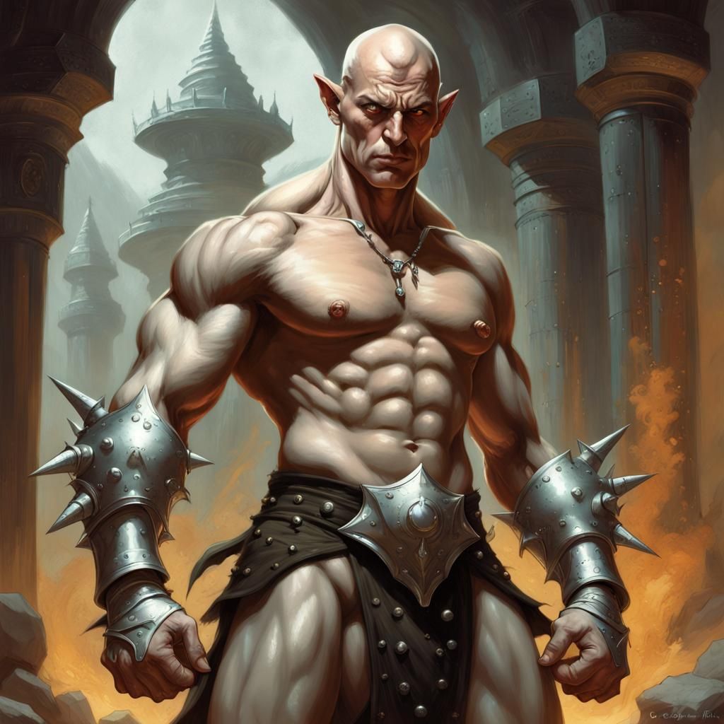 Astral Elf Monk in Dark Fantasy Style