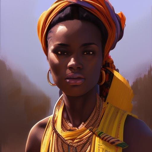 Beautiful African Doctor Portrait in Burkina Faso Village