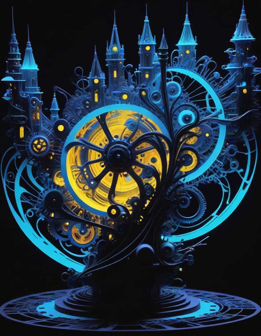 Mechanised Nanoluminescent Spinning Town of Magic Mayhem