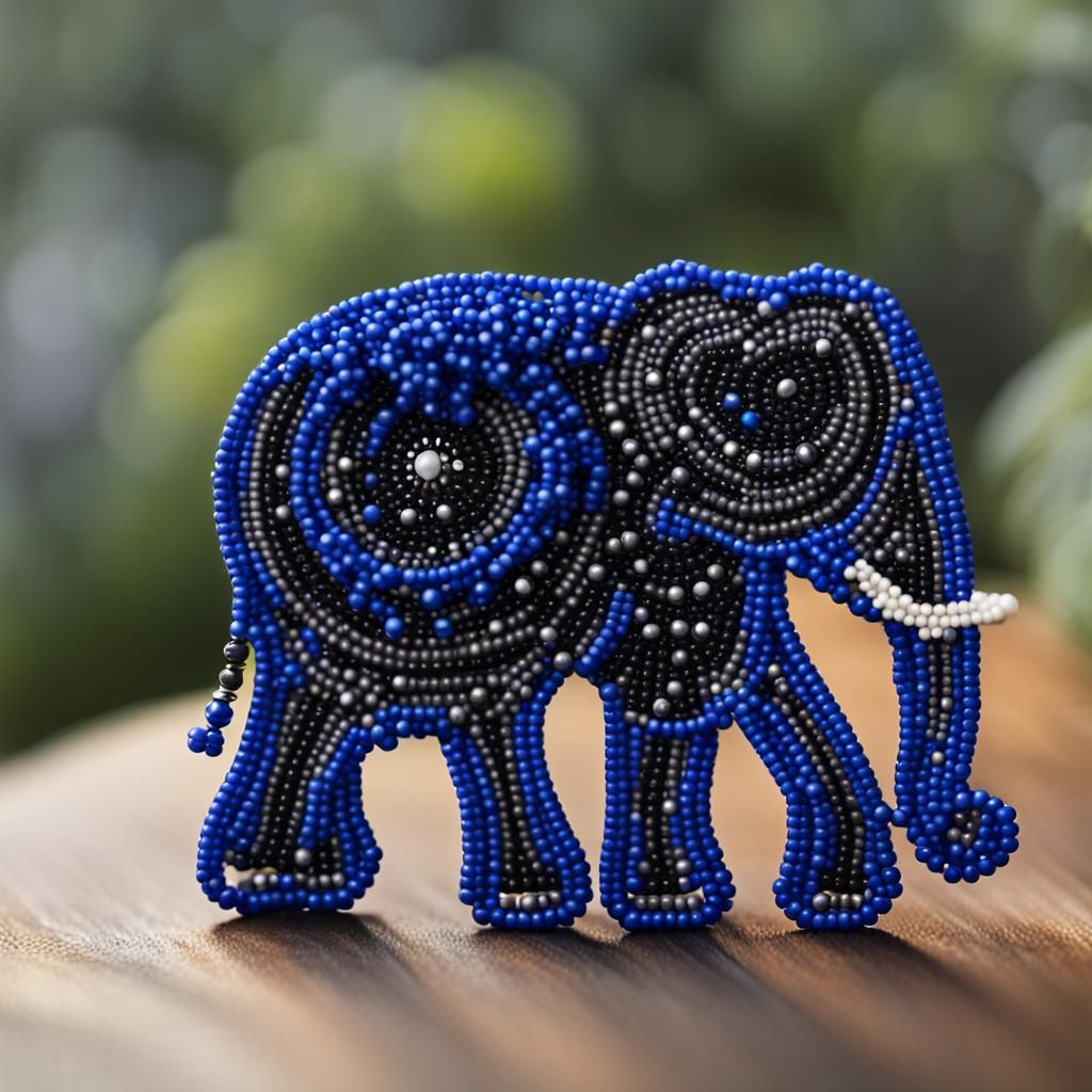 Seed Bead Mandala Elephant Dot Painting