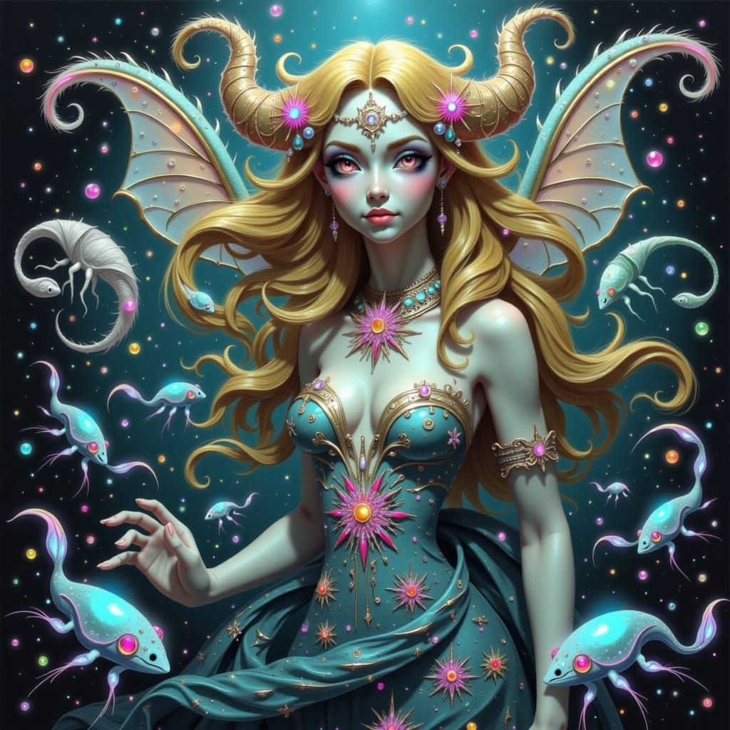 Mystical Deep Sea Elemental in Ethereal Style