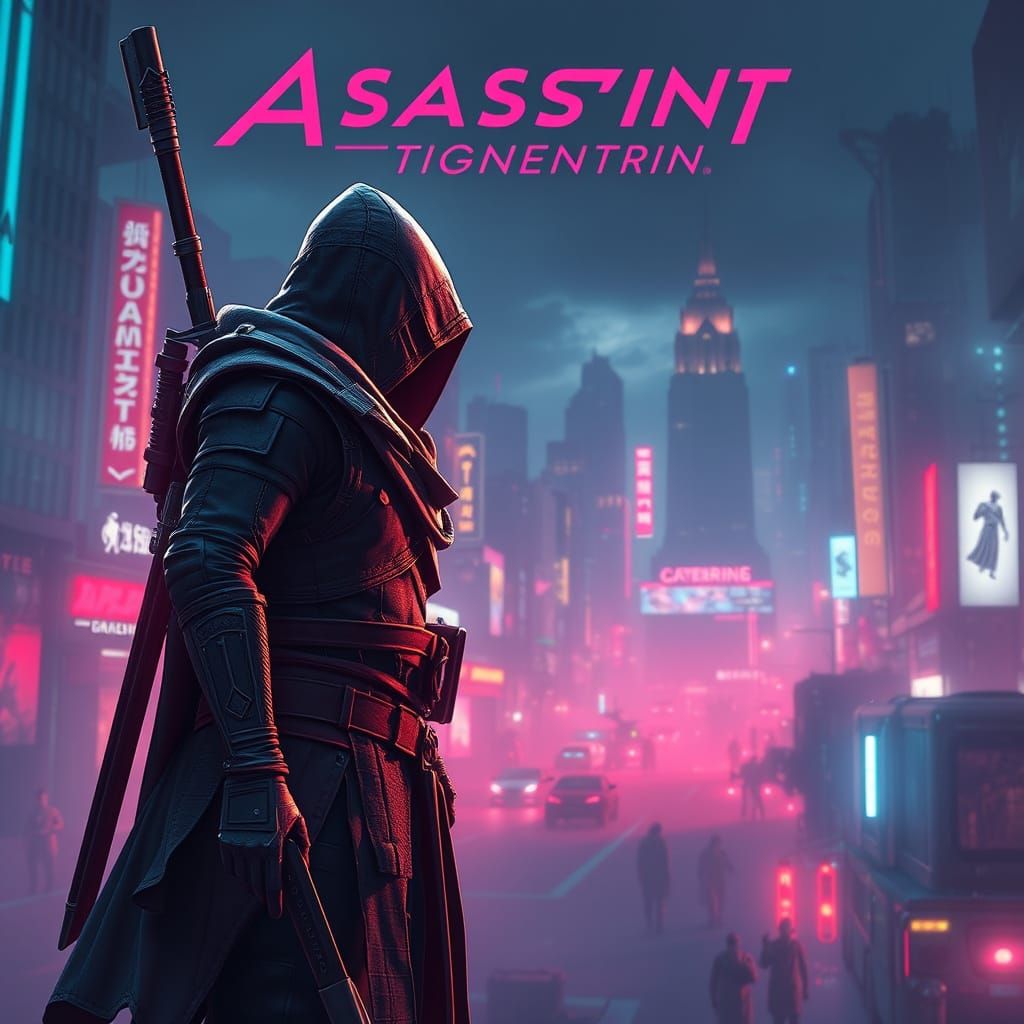 Neon-Lit Cyberpunk Blade Runner 2099 Cityscape