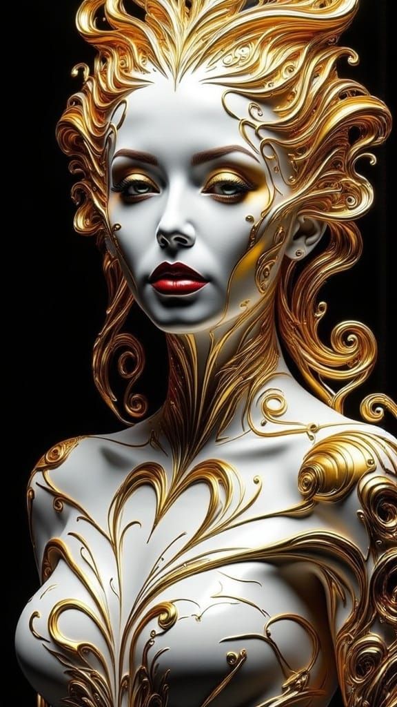 Golden Goddess in Cosmic Splendor