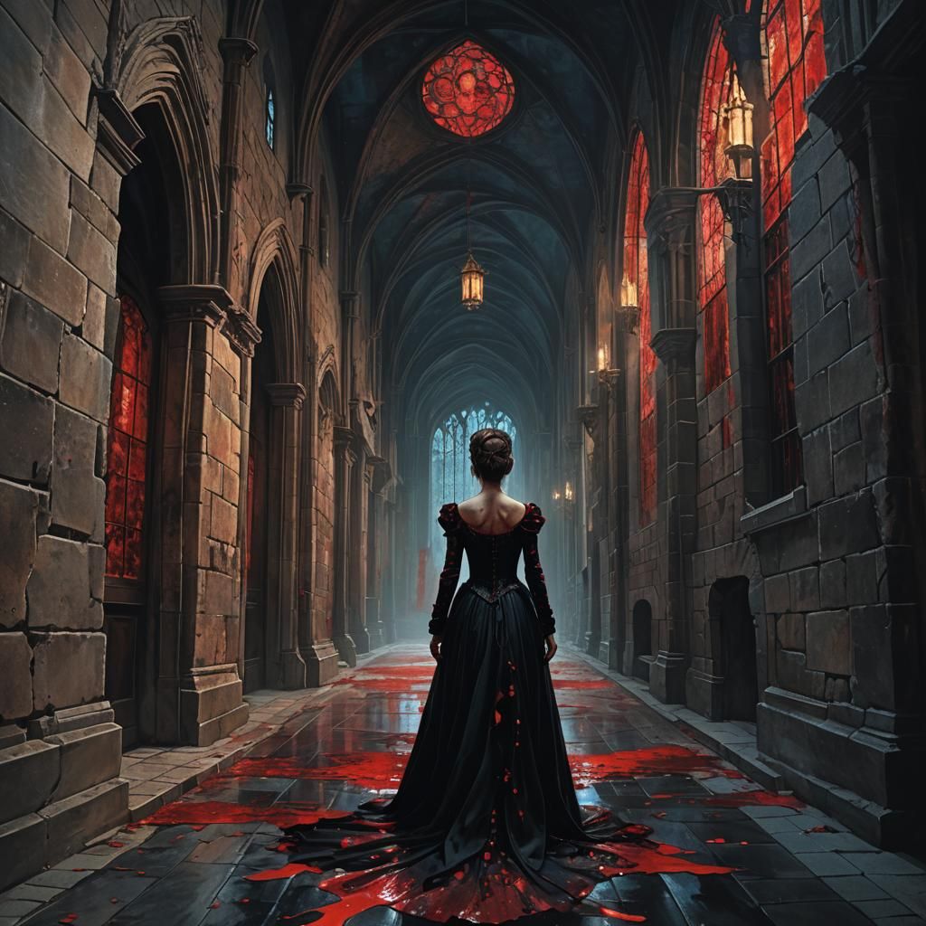 Queen's Flight: Dark Fantasy in Surrealist Style