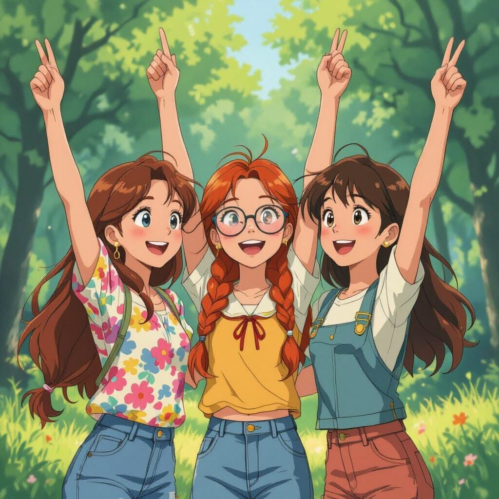 Girls United in Joyful Pastel Animation