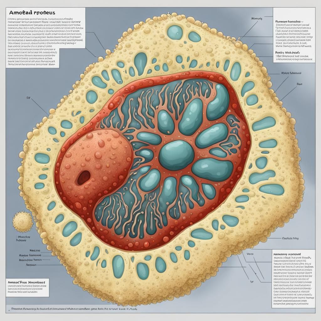 Detailed Amoeba Proteus Illustration