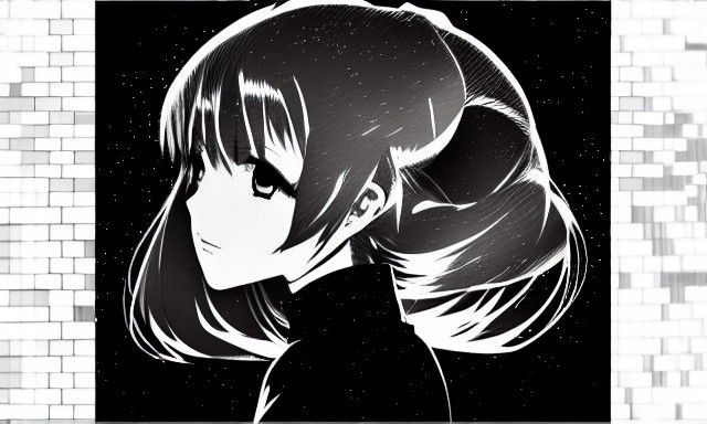 Glitched Anime Girl with Halo in Chromatic Aberration