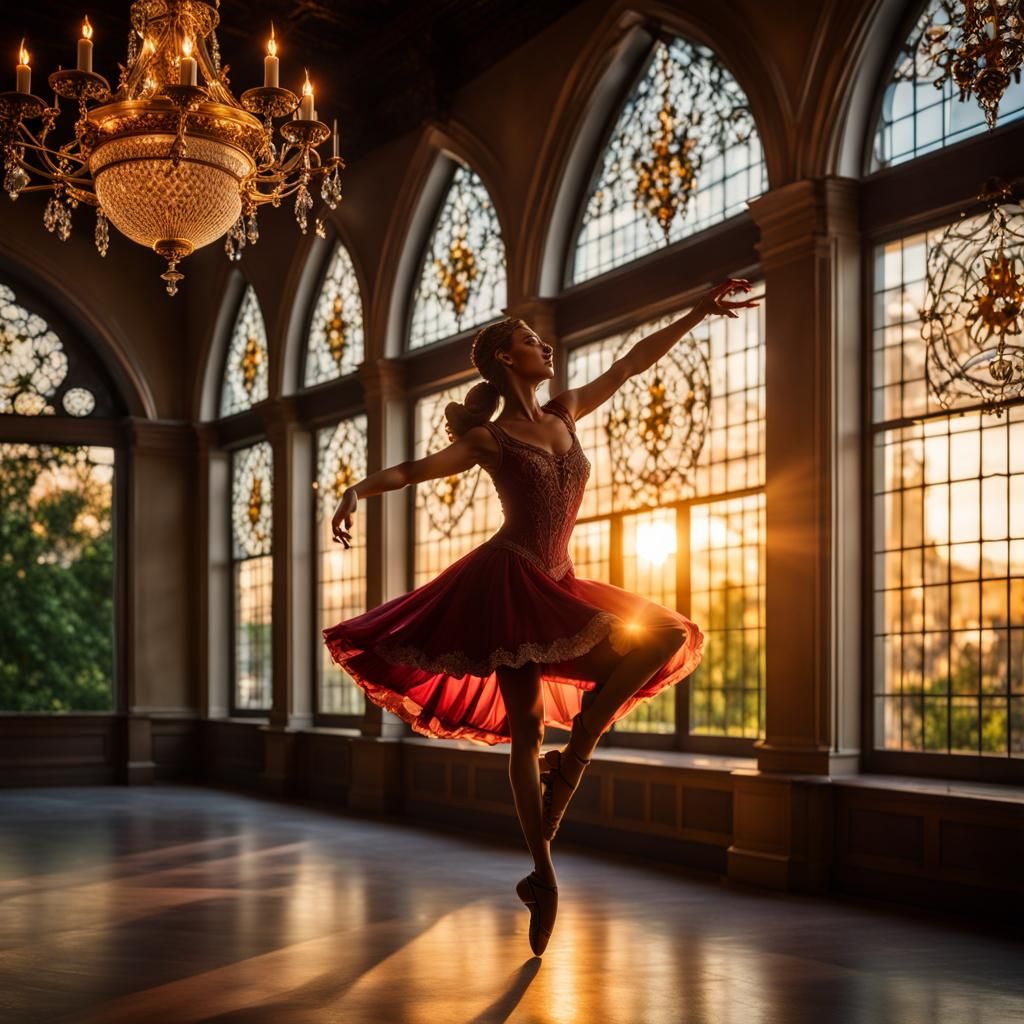 Medieval Sculpture of Ballerina in Dining Room