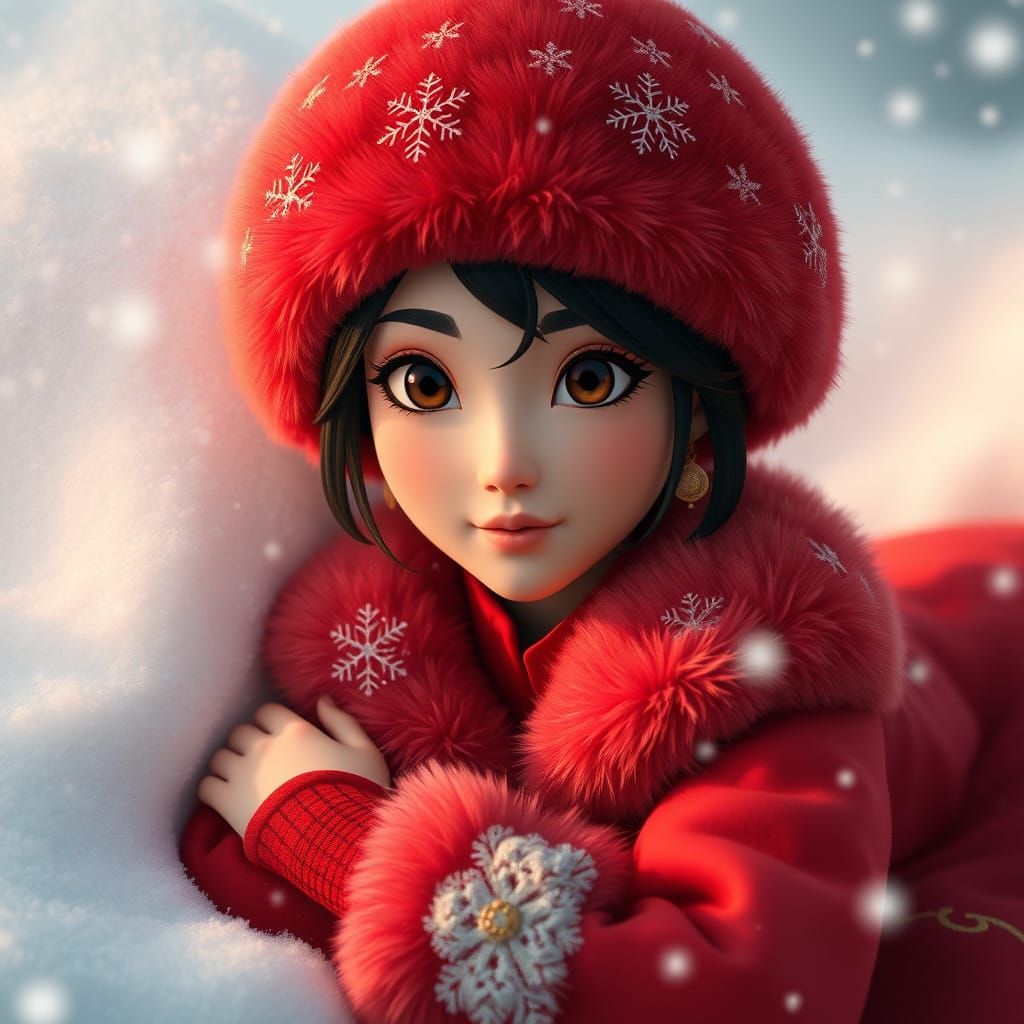 Enchanting Princess Mulan in Winter Wonderland