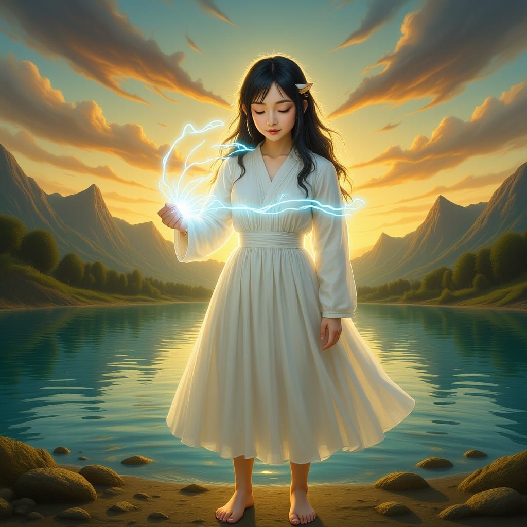 Aeon Woman by Serene Lake: Ethereal Digital Art