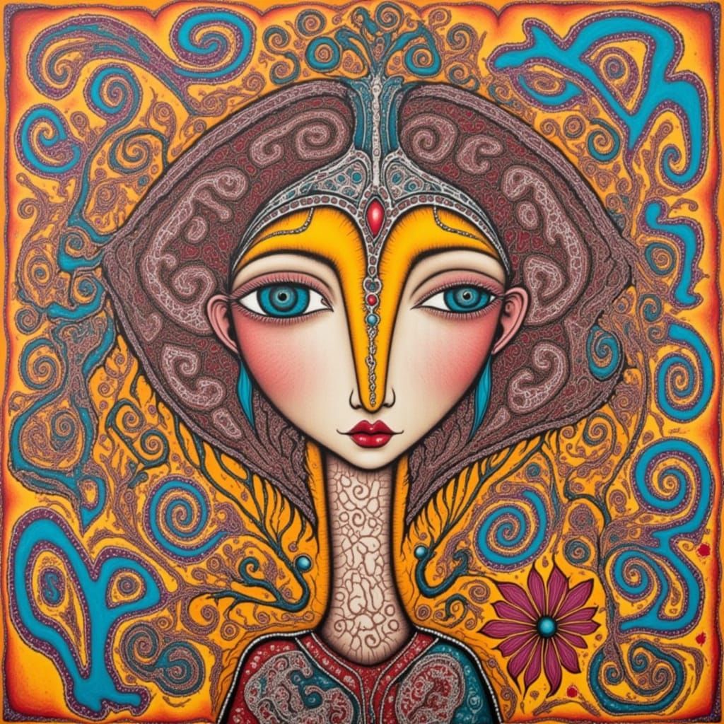 Abstract Heart in Vibrant Colors