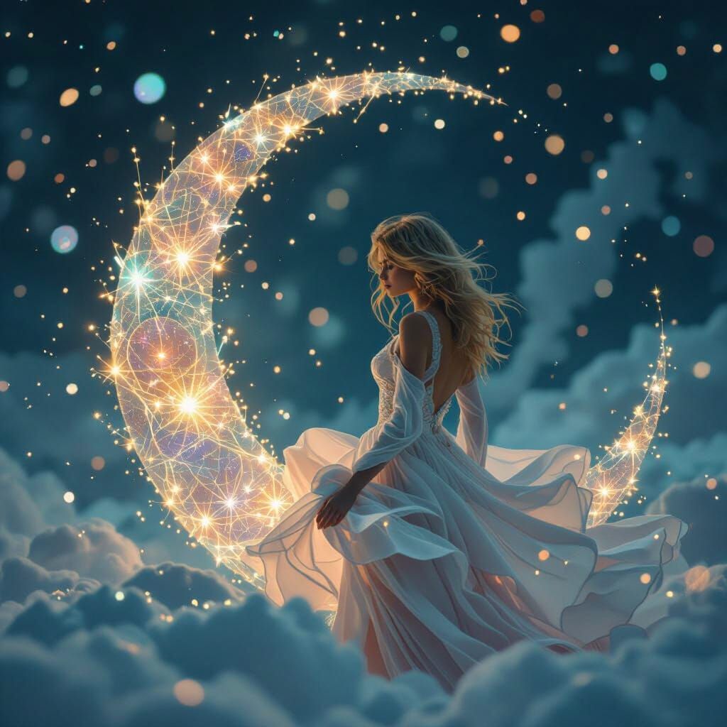 Ethereal Angelic Woman in Dreamy Fantasy Art