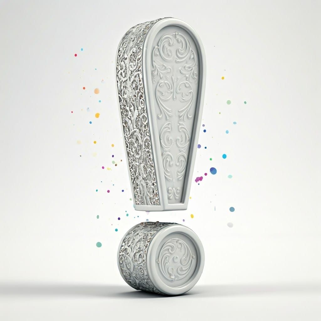 Ornate Exclamation Mark Donation Box