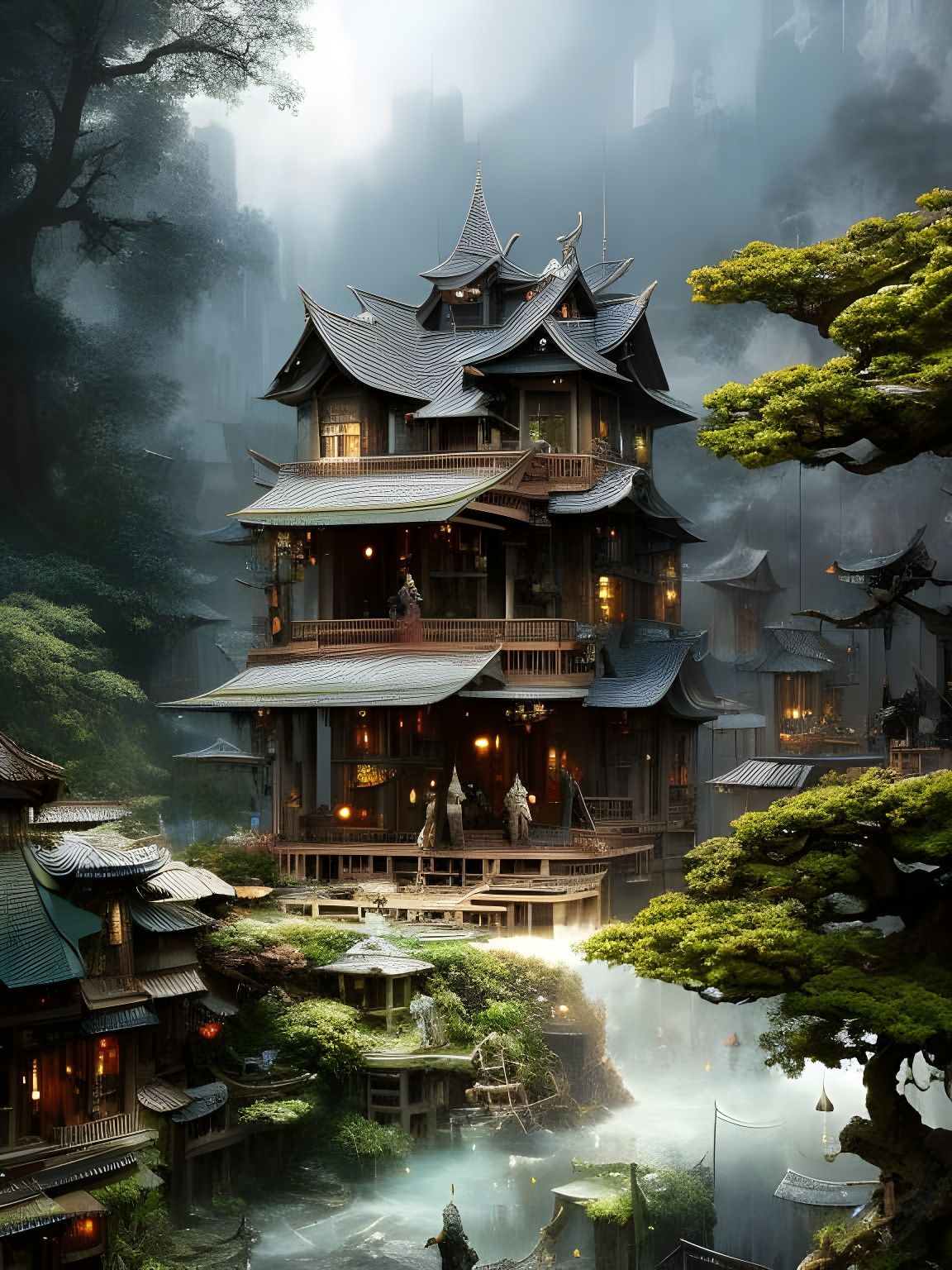 Gemstone Crystal Bonsai Village Shop