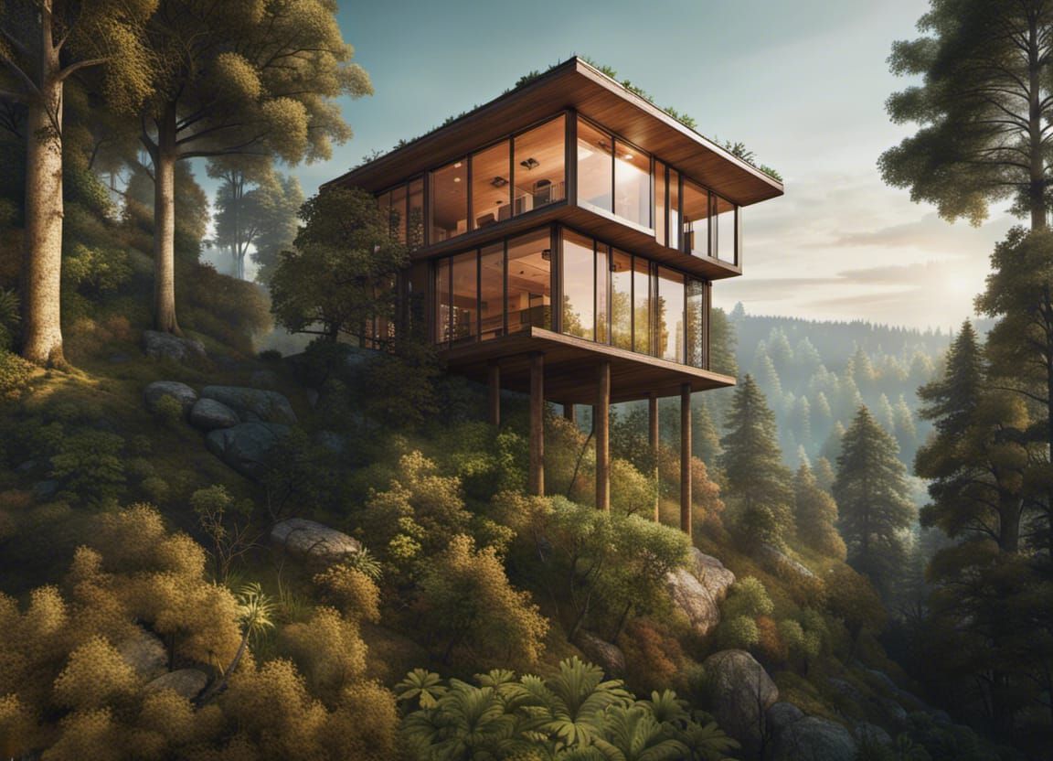 Steampunk Treehouse Retreat: Intricate Forest Photography