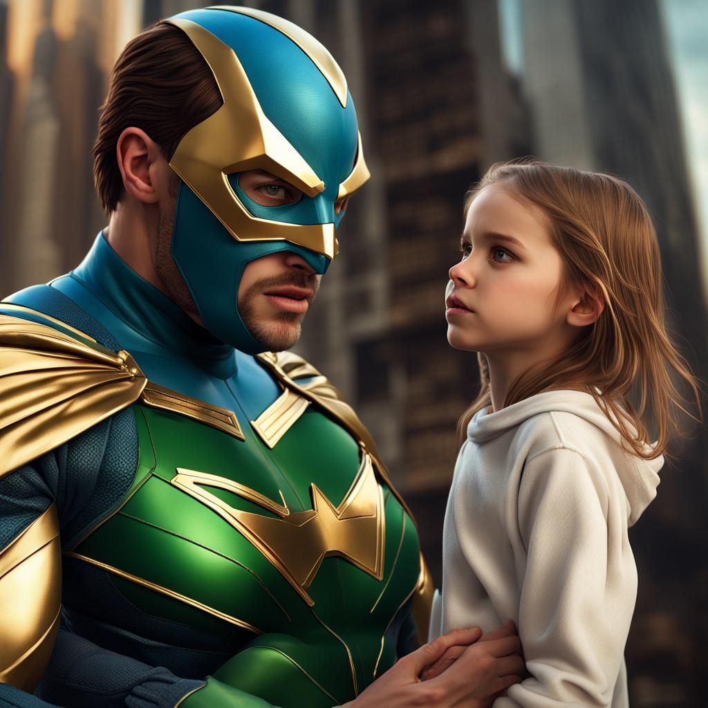 Father and Daughter Superhero Transformation: Fantasy Concep...