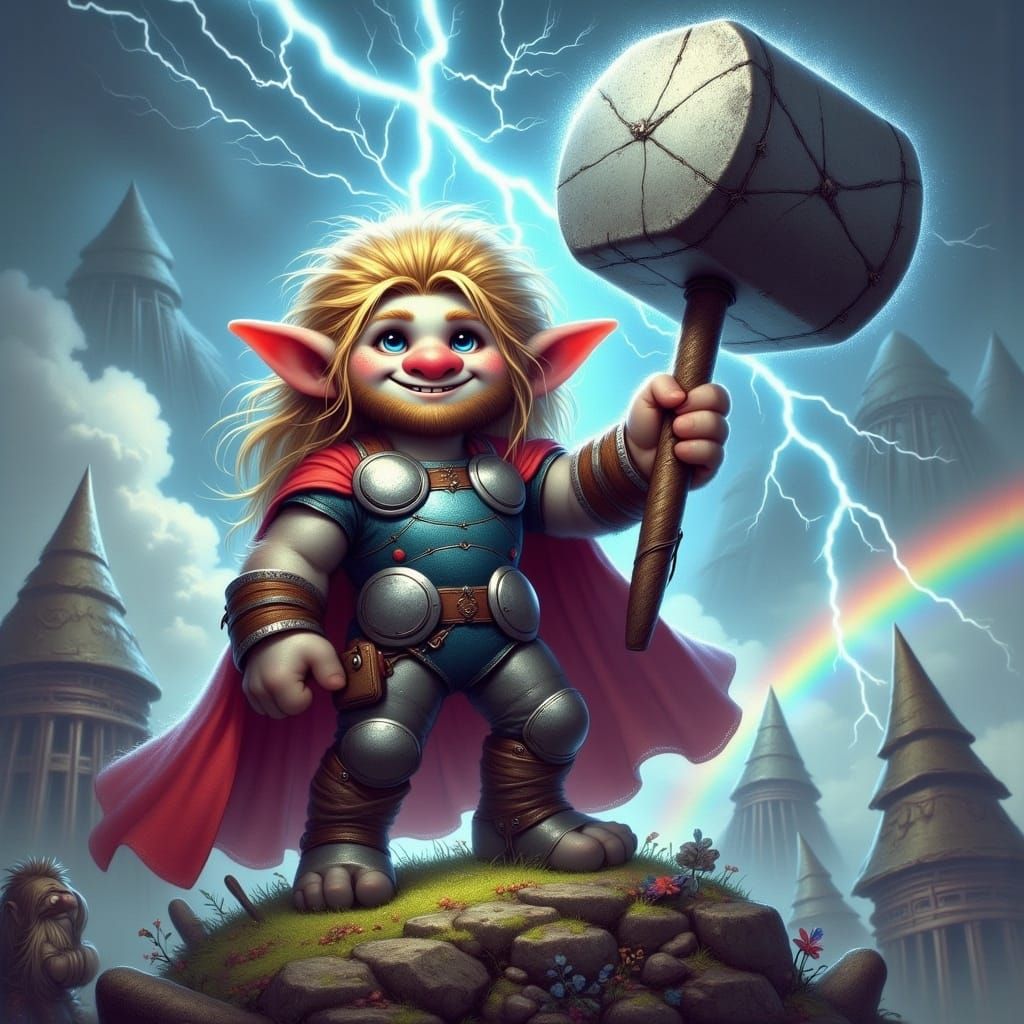 Norse Warrior Troll Hero in Mythical Lands