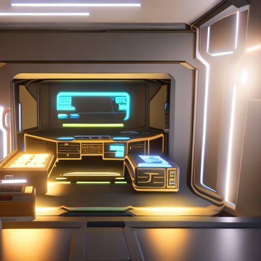 Cyberpunk Gaming Basement with Macintosh Setup