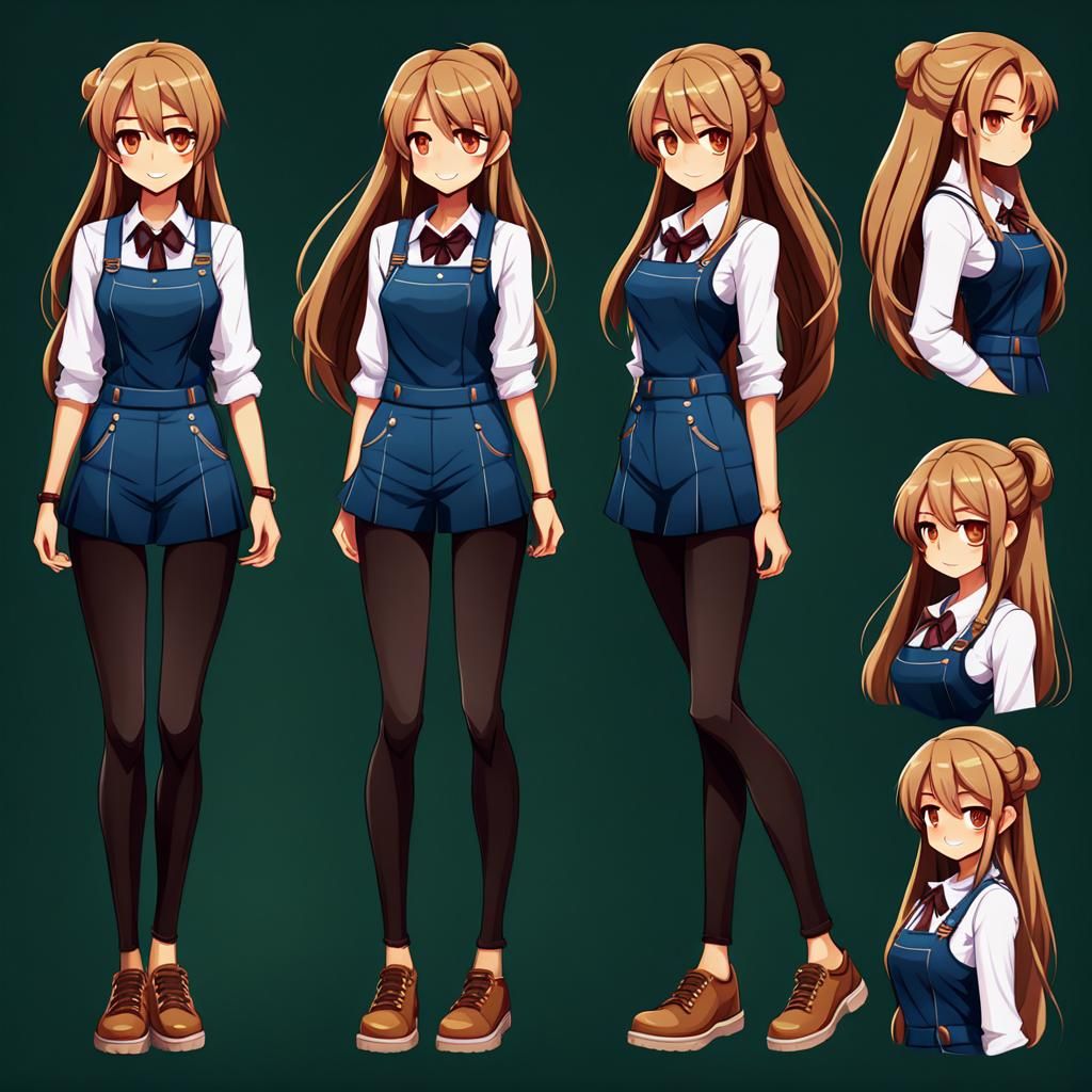 Visual Novel Sprite Sheet: Coffee Shop Girl