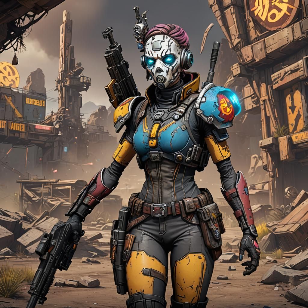 Borderlands 3 Moze: Detailed Matte Painting