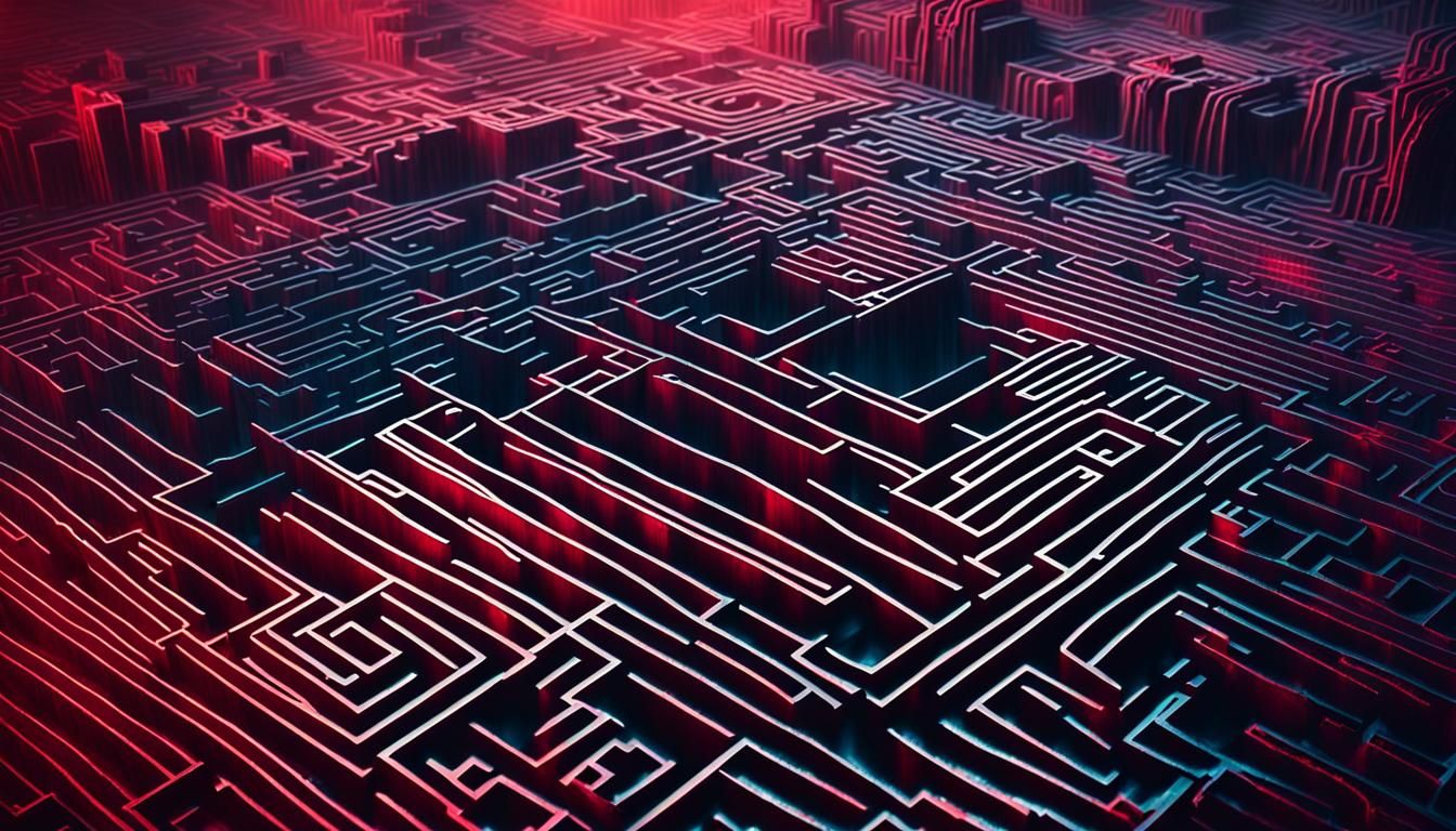 Dark Gothic Maze in Holographic Simulation