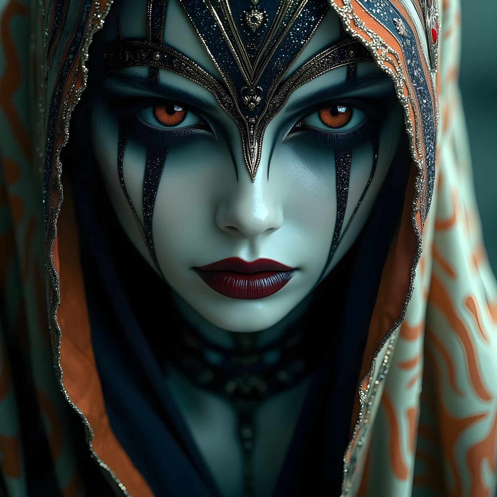 Abstract Fantasy Portrait of Intense Anger