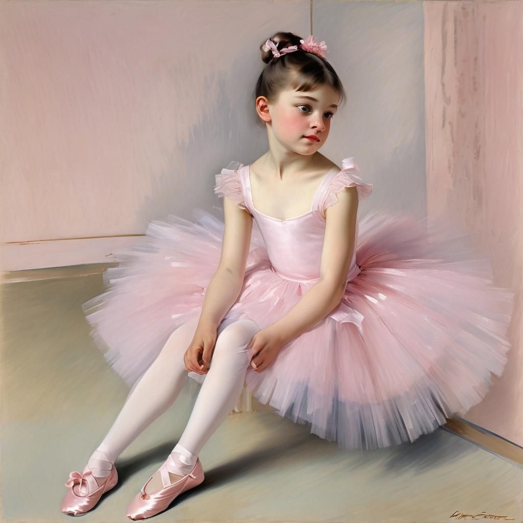 Ballerina pink tutu Mary Cassatt Impressionism